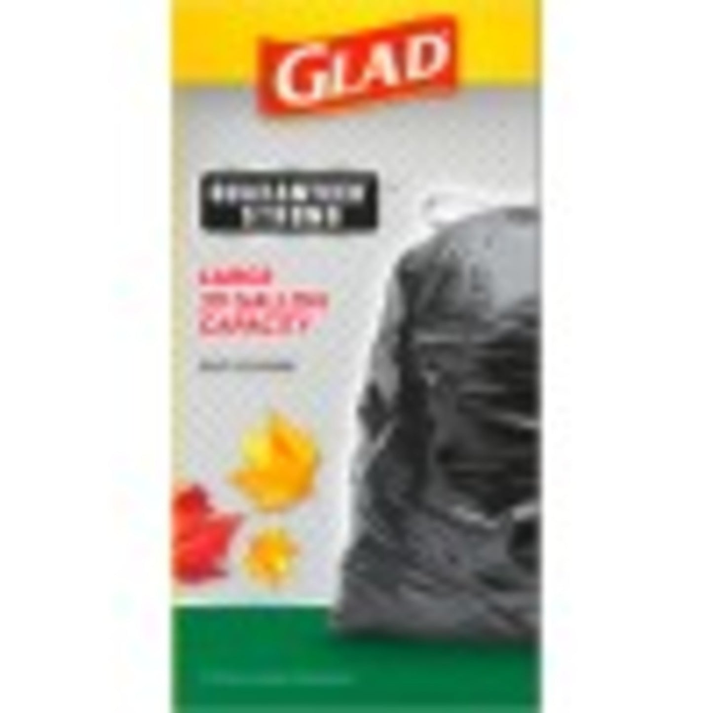 Glad Quick Tie 39 Gallon Drawstring Tall Lawn and Leaf Bag, 30 Bags