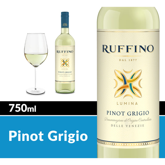 Ruffino Lumina DOC Pinot Grigio, Italian White Wine, 750 ml Bottle, 12% ABV