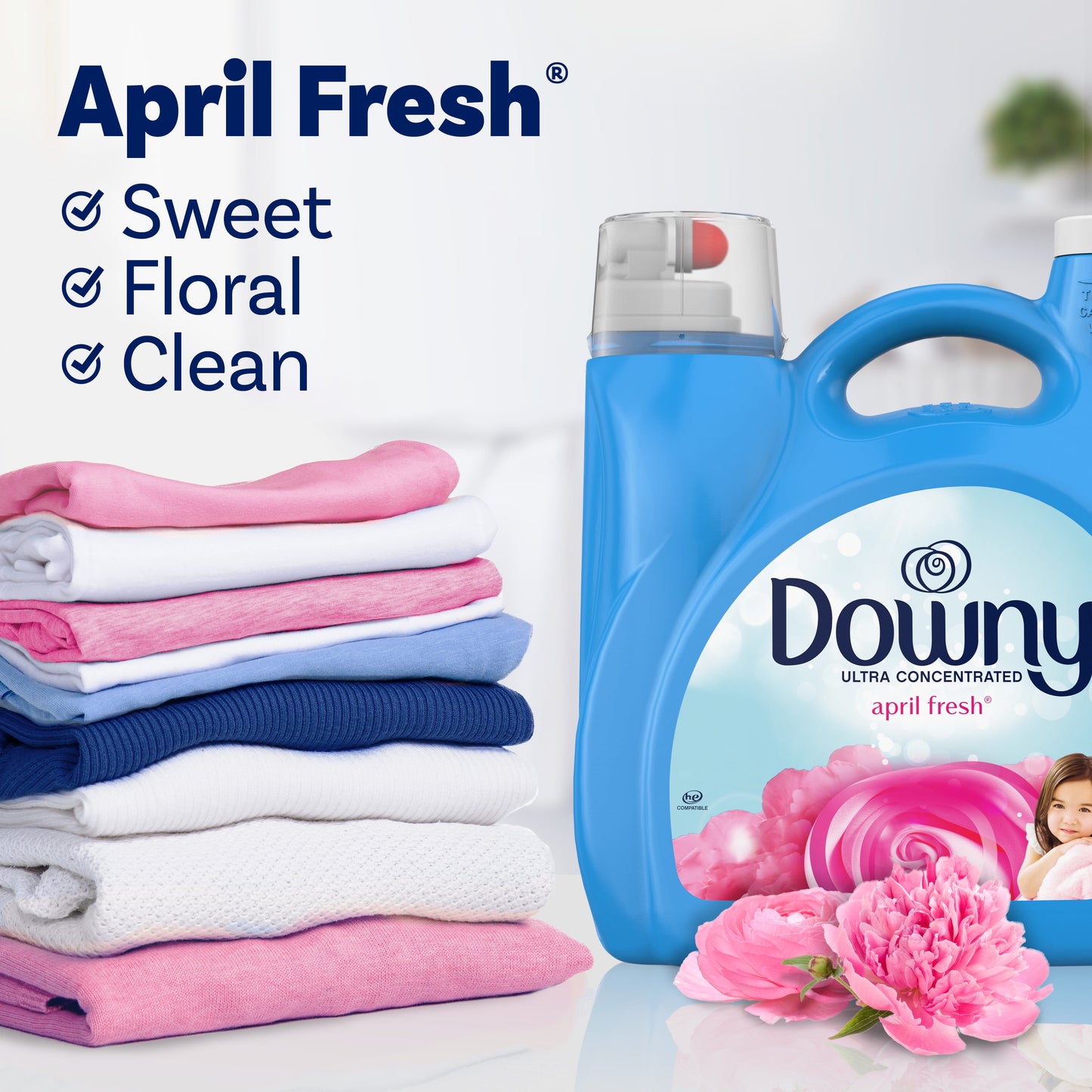 Downy Ultra Laundry Liquid Fabric Softener (Fabric Conditioner), April Fresh, 140 fl oz, 190 Loads