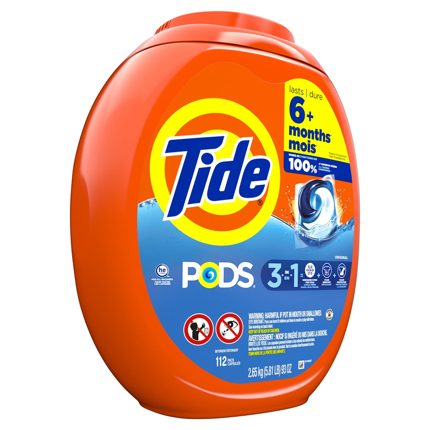 Tide Pods Laundry Detergent Soap Packs, Original Scent, 112 Ct