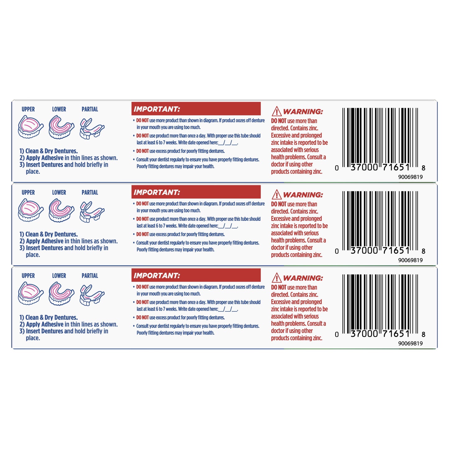 Fixodent Plus Scope Denture Adhesive, Precision Hold, 2 oz, 3 Pack