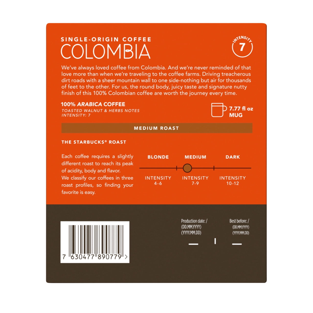 Starbucks by Nespresso Vertuo, Single-Origin Colombia, Medium Roast Nespresso Pods, 8 Ct