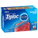 Ziploc® Brand Freezer Bags with New Stay Open Design, Quart, 75, Patented Stand-up Bottom, Easy to Fill Freezer Bag, Unloc a Free Set of Hands in the Kitchen, Microwave Safe, BPA Free