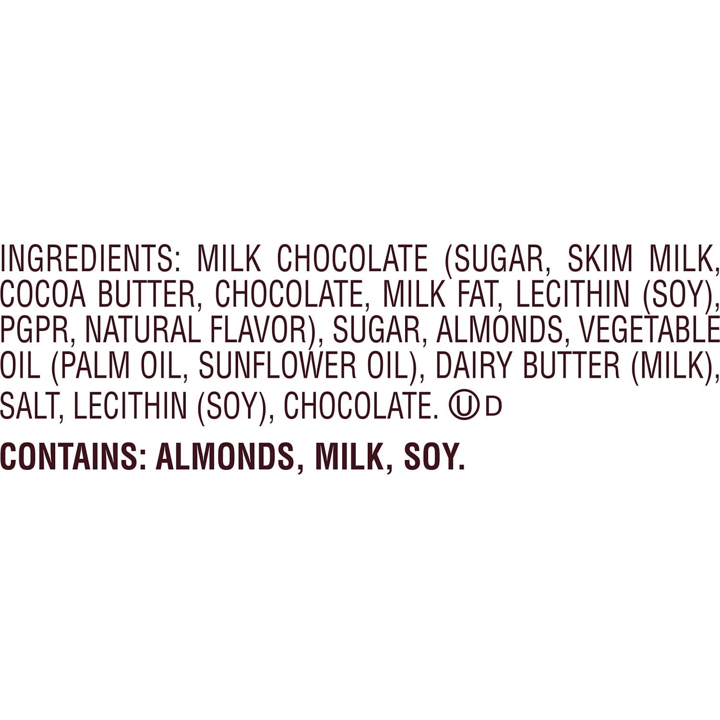 Hershey's Symphony Chocolate Almond Toffee Giant Candy, Bar 7.37 oz, 25 Pieces