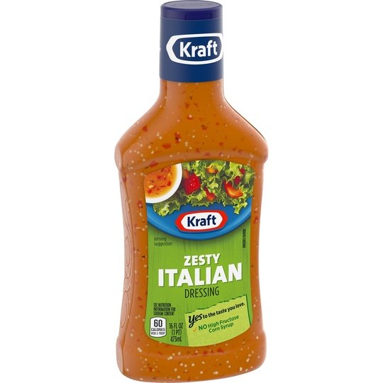 Kraft Zesty Italian Salad Dressing, 16 fl oz Bottle