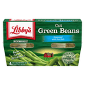 (4 Count) Libby's Cut Green Beans, Canned Vegetables, 4 oz