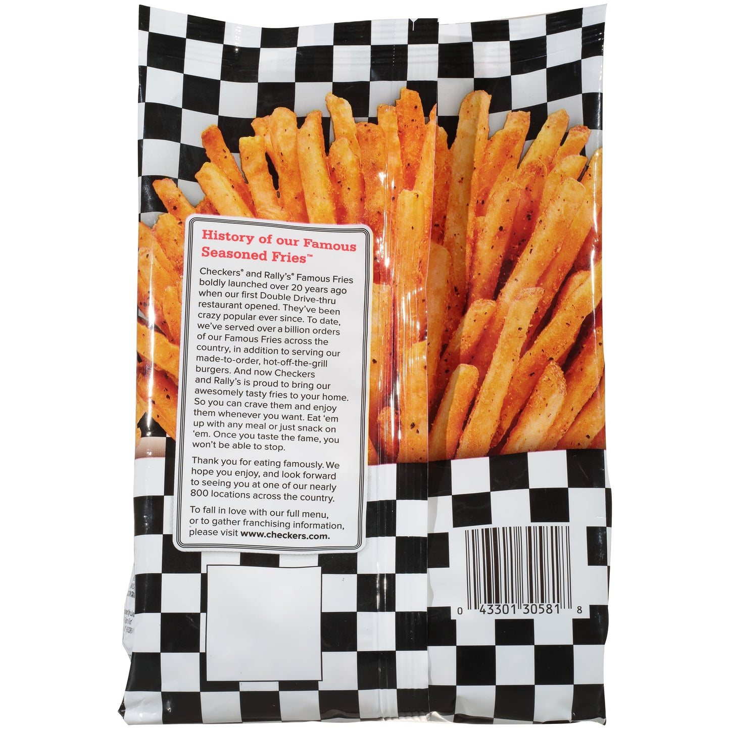 Checkers Rally's Famous Seasoned Fries, 28 oz (Frozen)