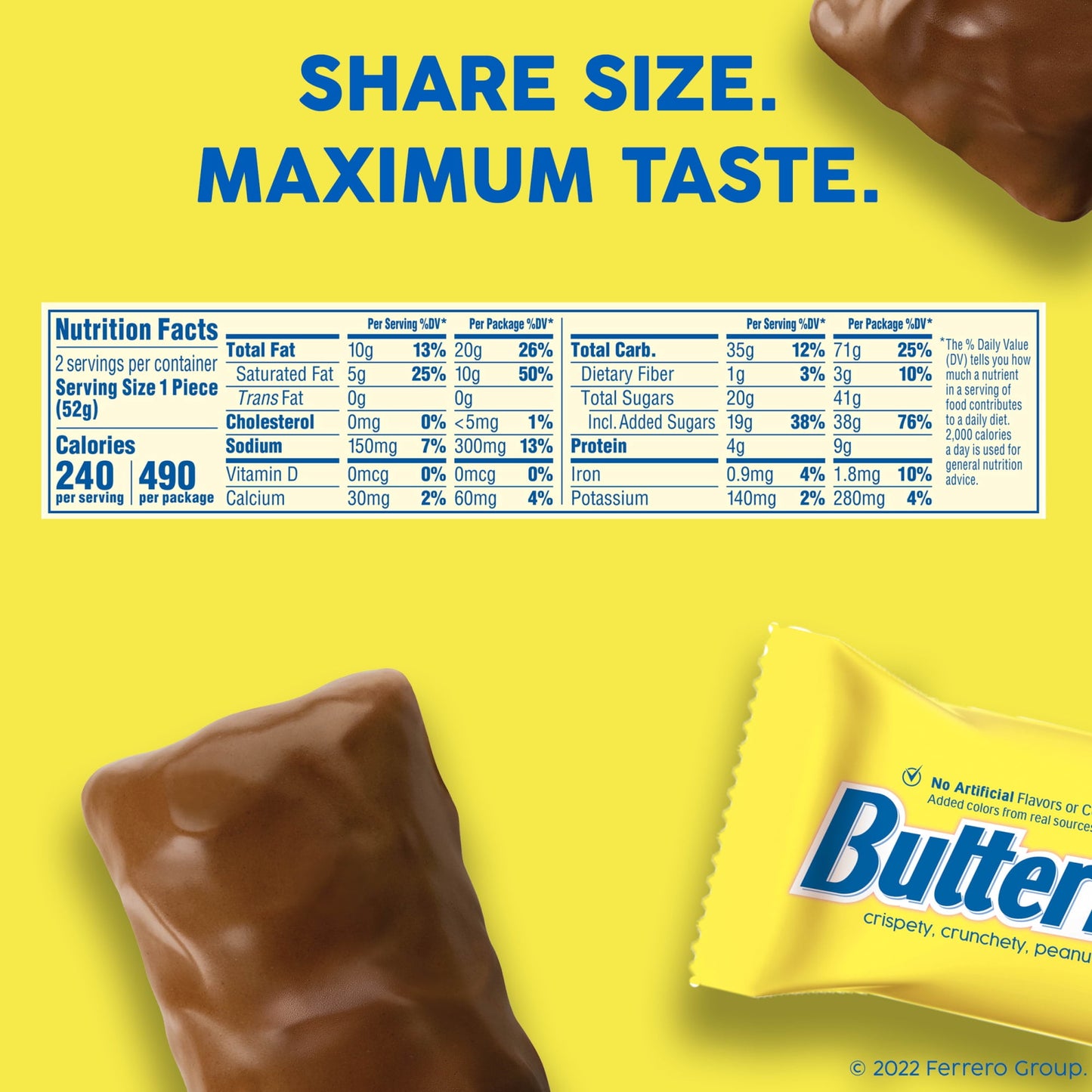 Butterfinger Peanut-Buttery Chocolate-y Candy Bars, Share Pack, 3.7 oz