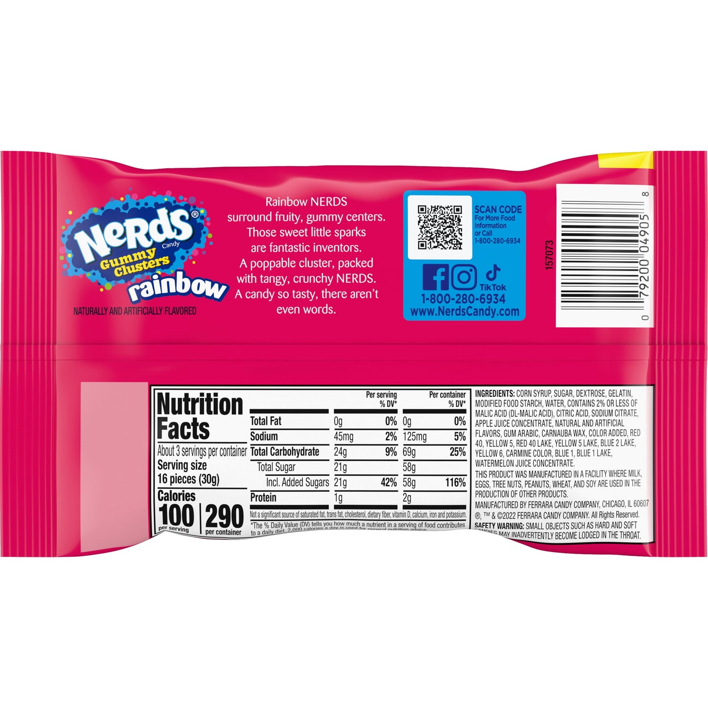 Nerds Gummy Clusters Rainbow 3 Oz