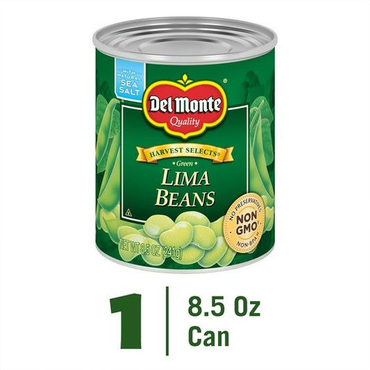 Del Monte Green Lima Beans Canned Vegetables, 8.5 oz Can