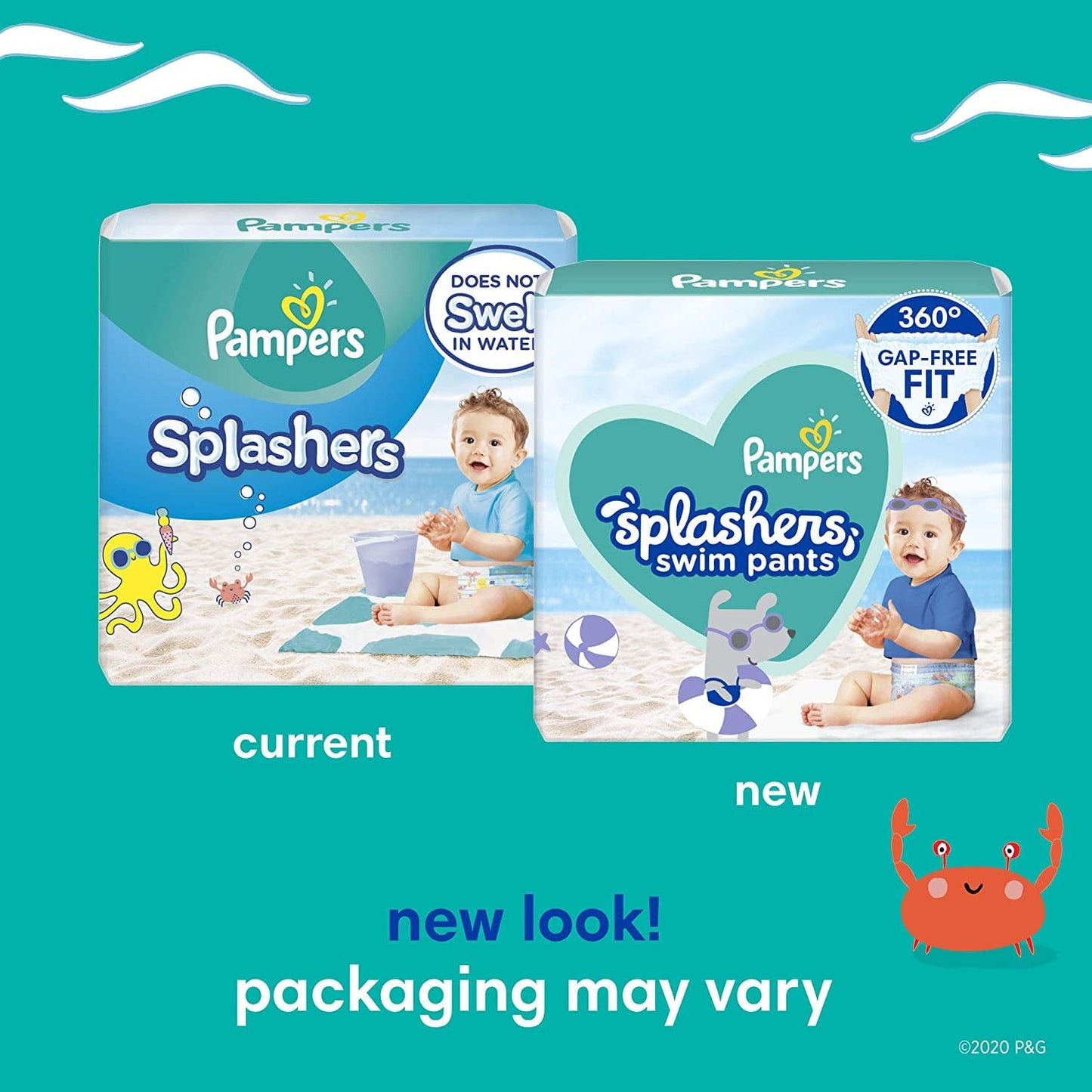 Pampers Splashers Swim Diapers Size S 20 Count (Select for More Options)