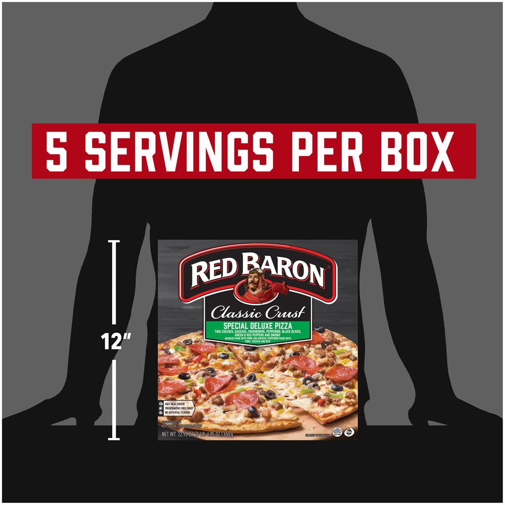 Red Baron Rising Crust Deluxe Frozen Pizza 22.95 oz