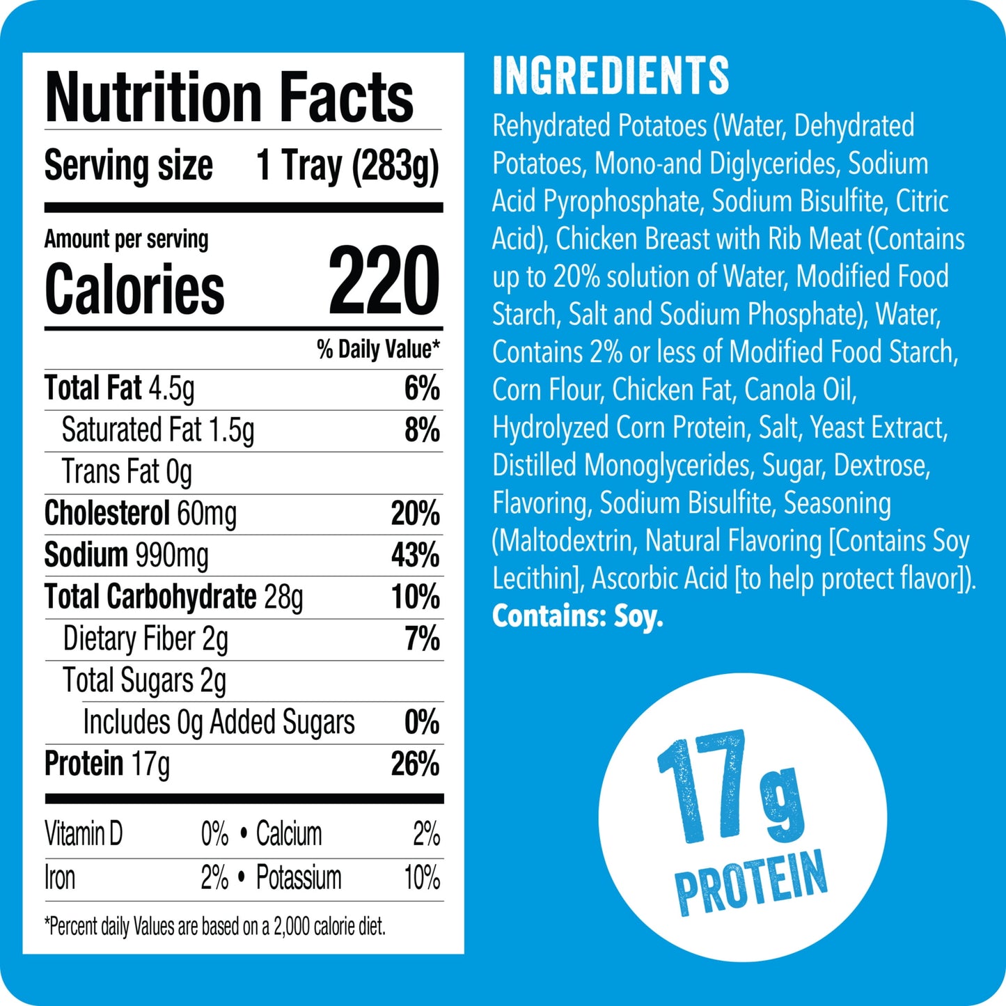 HORMEL COMPLEATS Chicken Breast with Gravy & Mashed Potatoes, Shelf Stable, 10 oz Plastic Tray