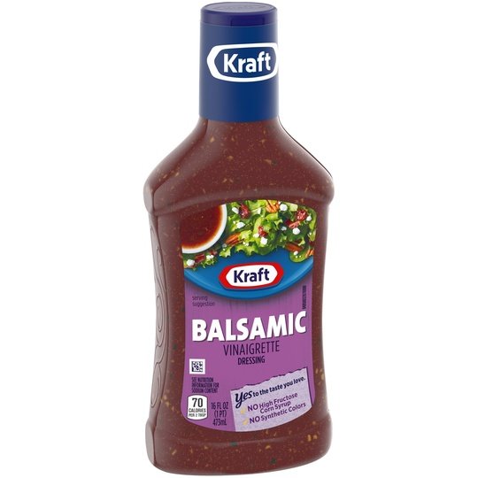 Kraft Balsamic Vinaigrette Salad Dressing, 16 fl oz Bottle