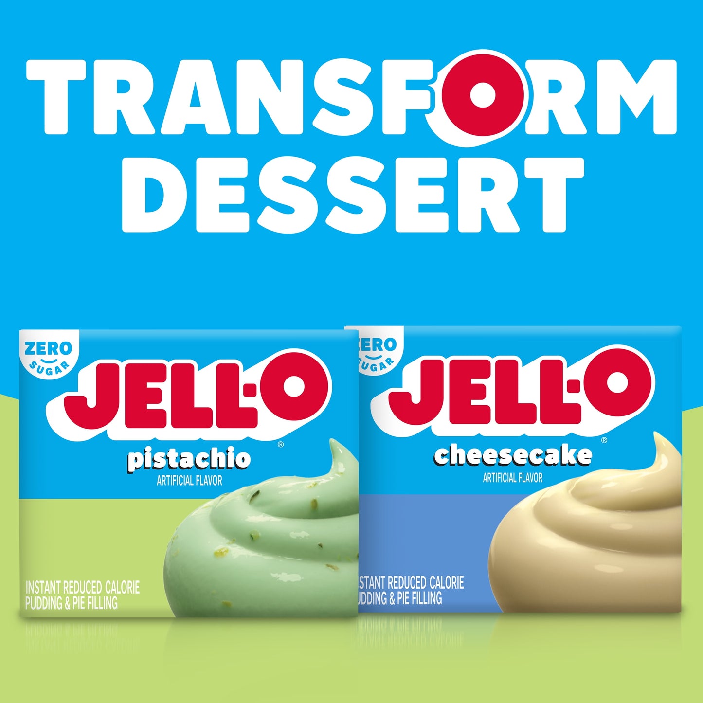 Jell-O Pistachio Artificially Flavored Zero Sugar Instant Reduced Calorie Pudding & Pie Filling Mix, 1 oz Box