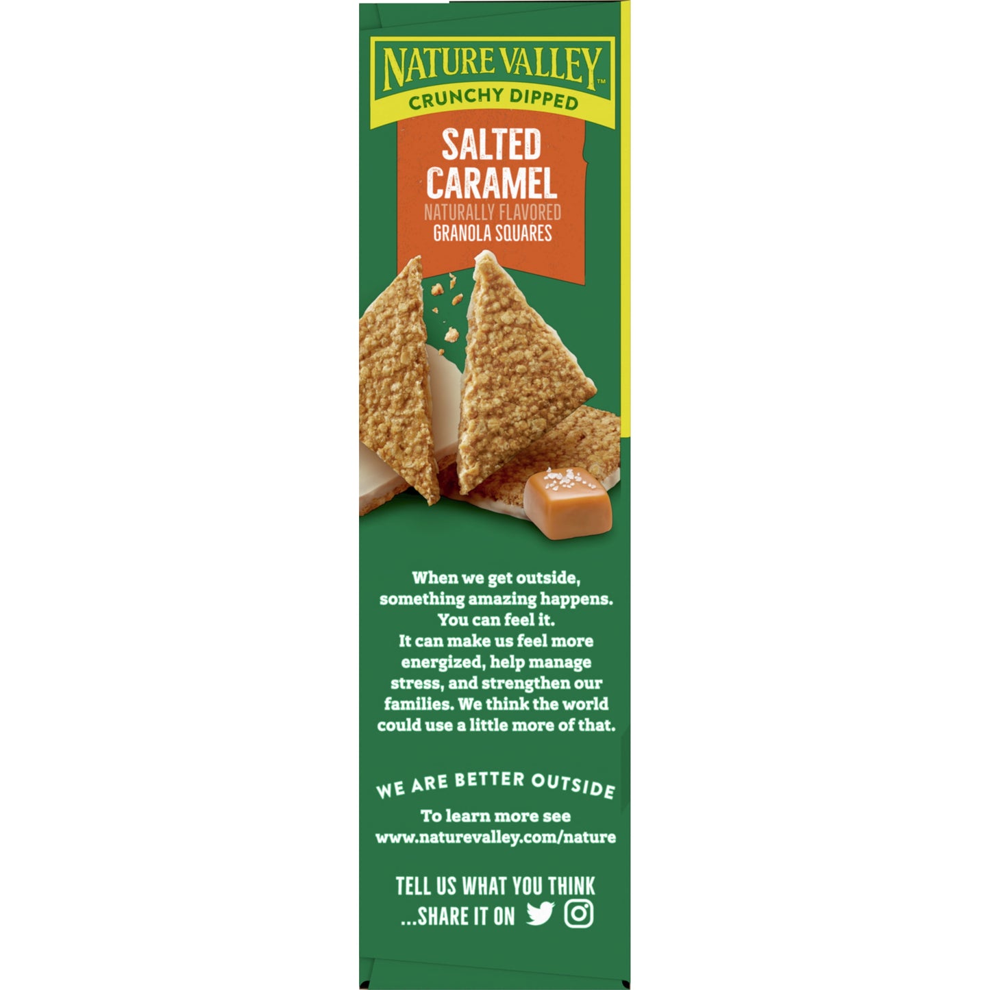 Nature Valley Crunchy Dipped Granola Squares, Salted Caramel, 6 ct, 4.68 OZ