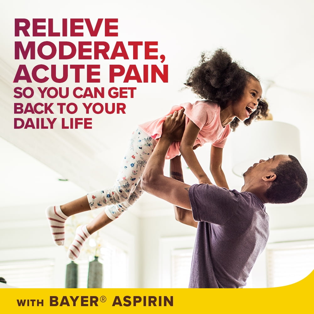 Bayer Back & Body Extra Strength Pain Reliever Aspirin w Caffeine, 500mg Coated Tablets, 100 Count