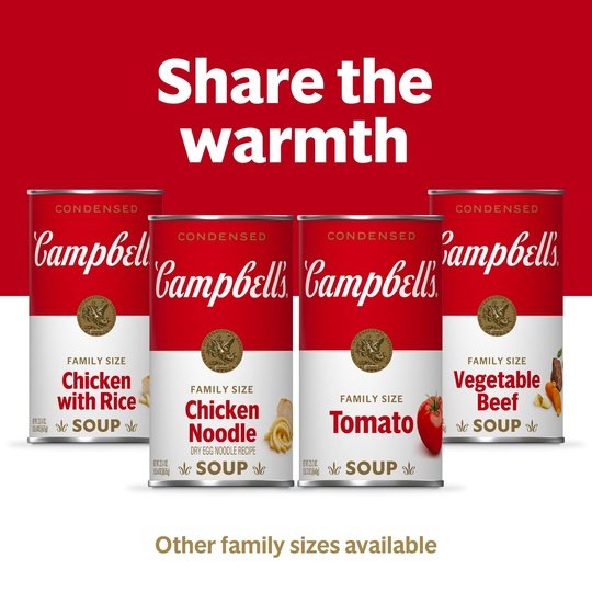 Campbell's Condensed Family Size Vegetable Beef Soup, 23 Ounce Can