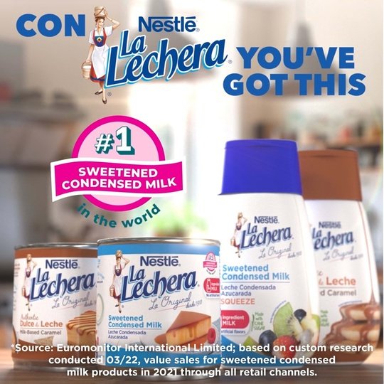 Nestle La Lechera Sweetened Condensed Milk, Good source of calcium,14 oz