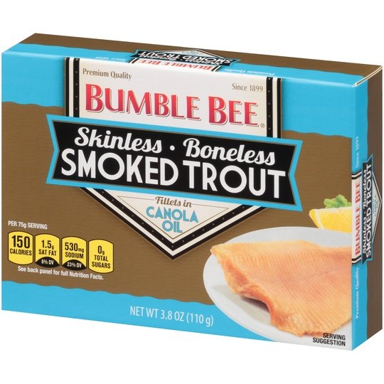 Bumble Bee Skinless & Boneless Smoked Trout Fillets, 3.8 oz Can