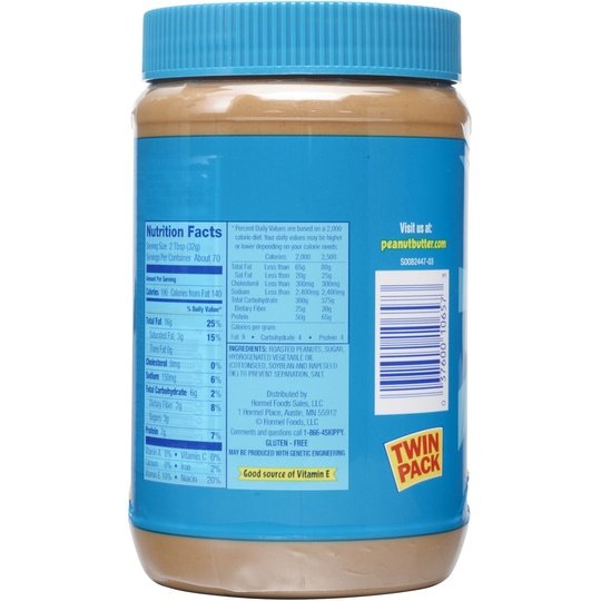 SKIPPY Peanut Butter, Creamy, 7G Protein per Serving, 40 oz Jar