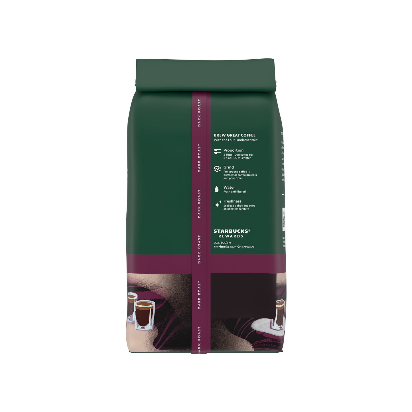 Starbucks Arabica Beans Espresso Roast, Dark Roast, Ground Coffee, 18 oz