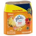Glade Automatic Spray Refill 2 CT, Hawaiian Breeze, 12.4 OZ. Total, Air Freshener Infused with Essential Oils