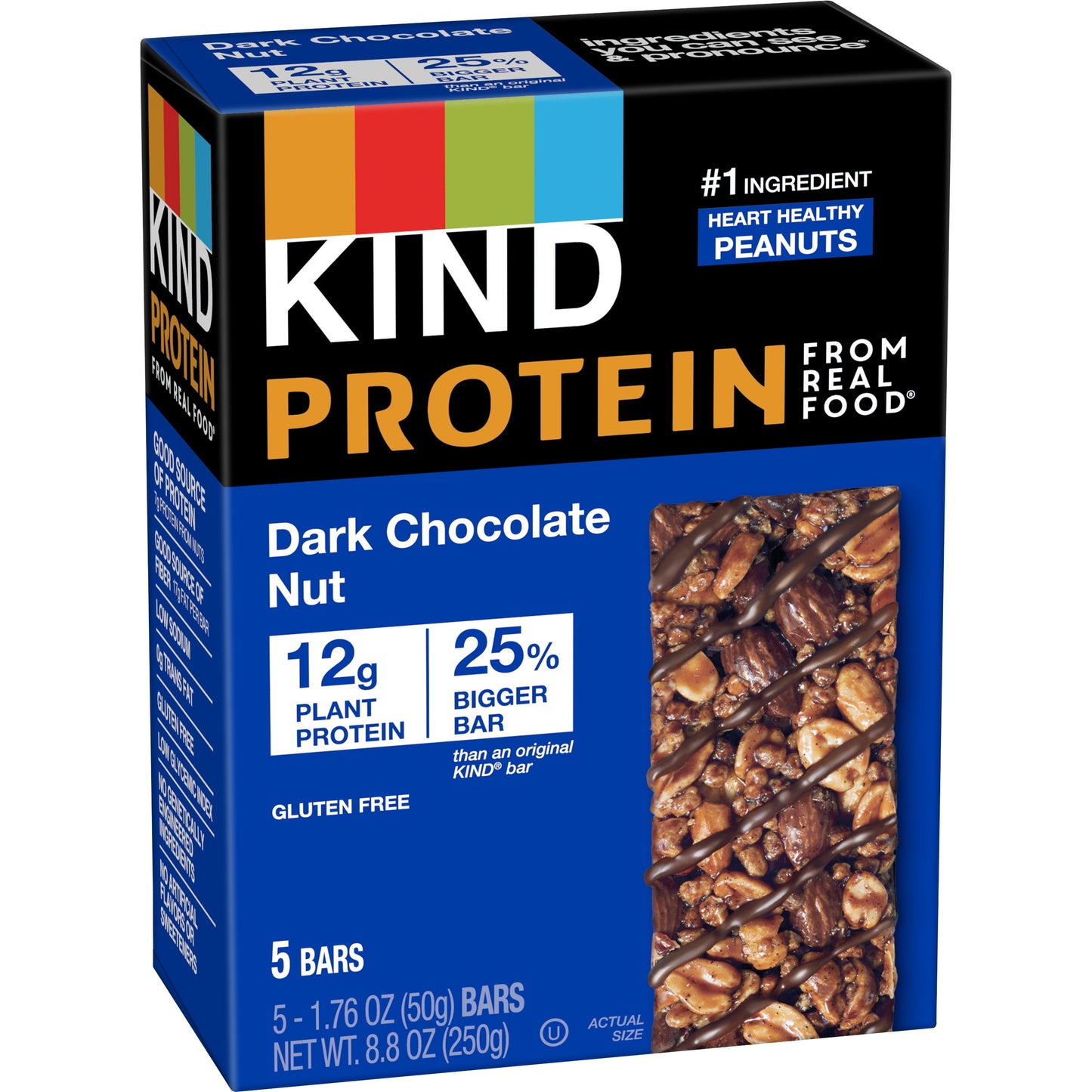 KIND Protein Gluten Free Dark Chocolate Nut Snack Bars, 1.76 oz, 5 Count