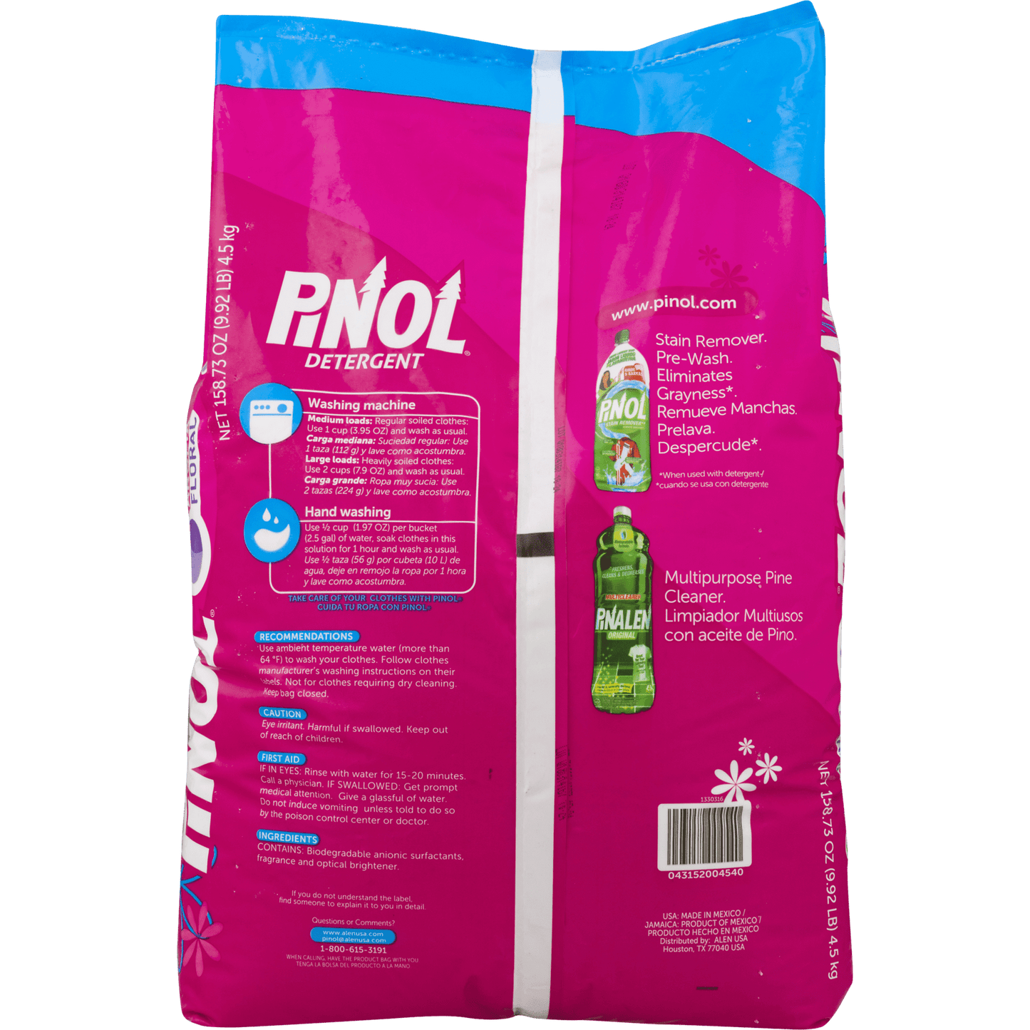 Pinol Floral Aroma Powder Laundry Detergent, 158.73 oz 4 pack