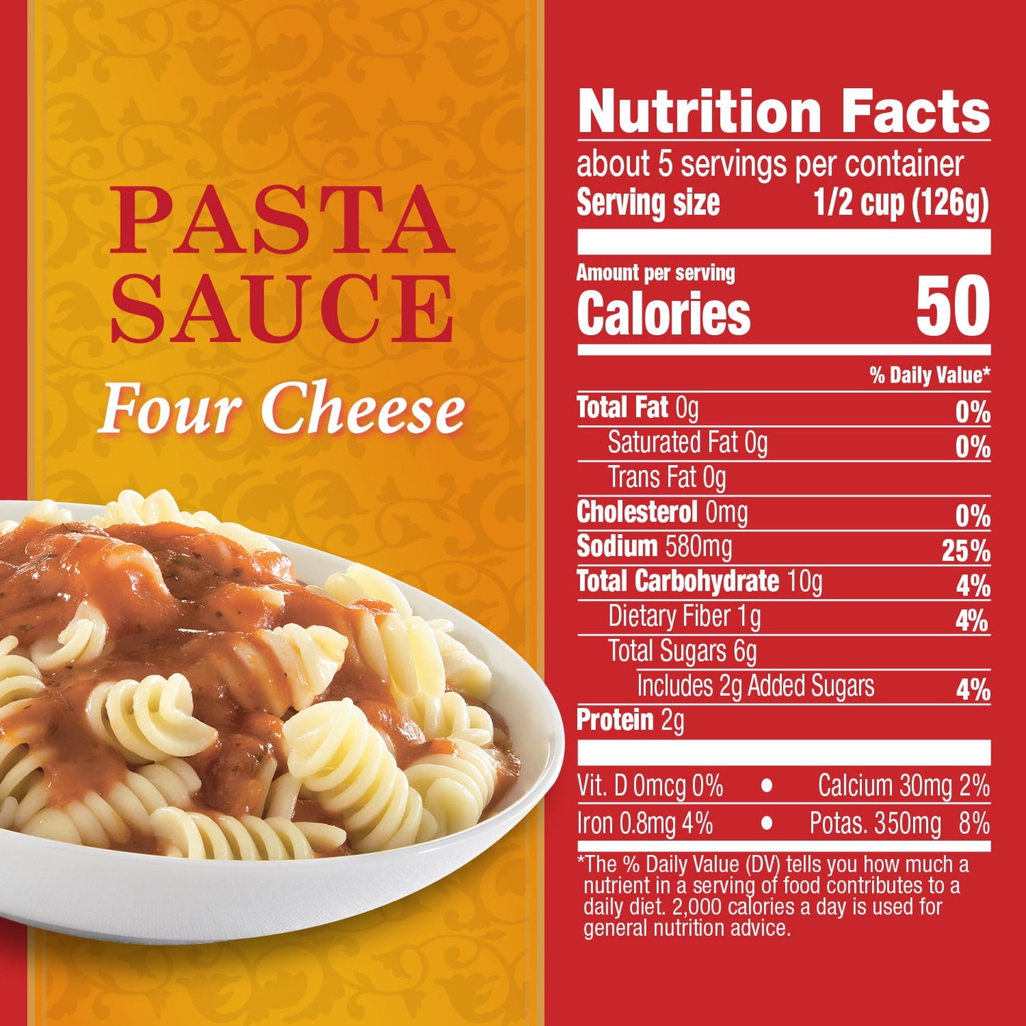 Hunt's Four Cheese Pasta Sauce, 100% Natural Tomato Sauce, Spaghetti Sauce, 24 oz Can