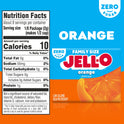 Jell-O Orange Artificially Flavored Zero Sugar Low Calorie Gelatin Dessert Mix, Family Size, 0.6 oz Box