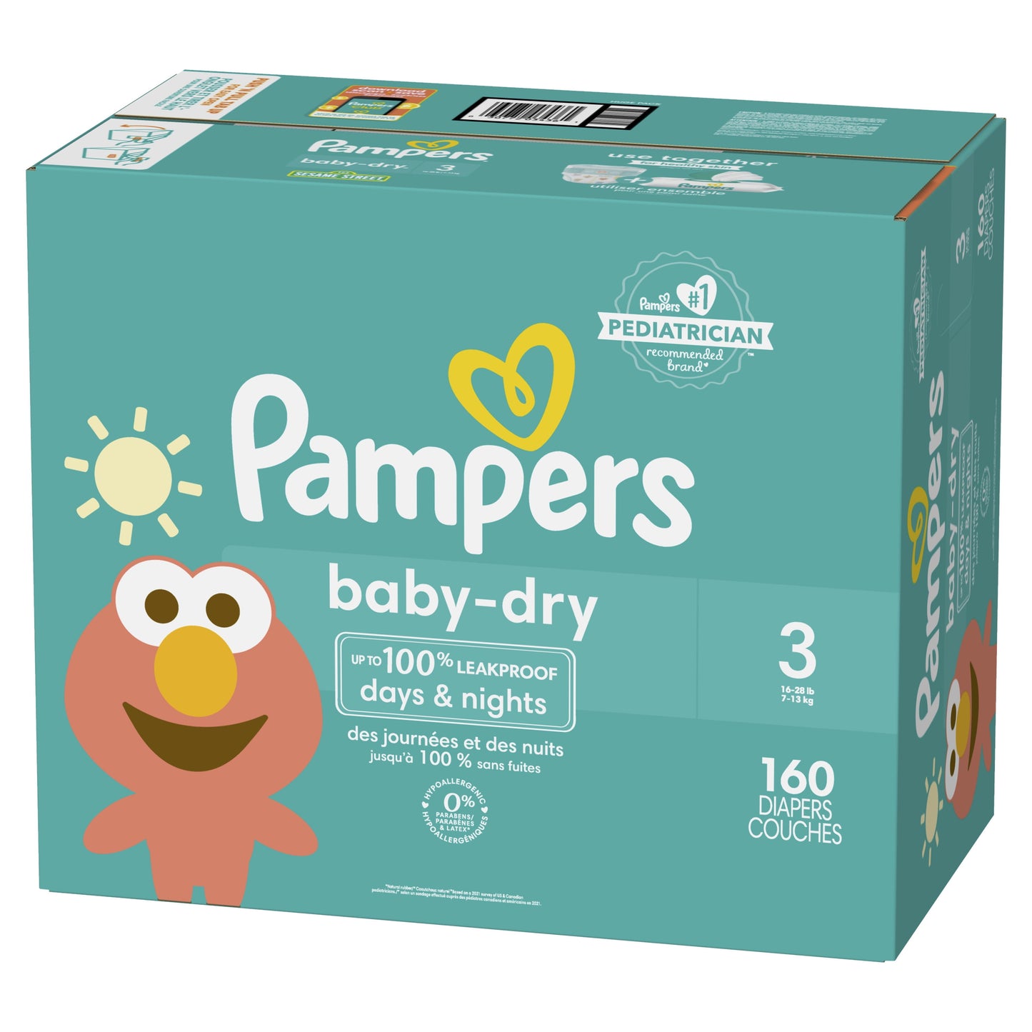 Pampers Baby Dry Diapers Size 3, 160 Count