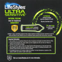 Lifestyles Ultra Sensitive Latex Lubricated Condoms, 36 Count