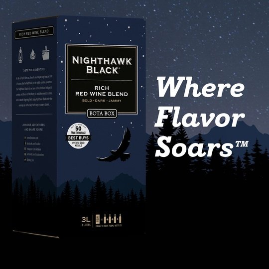 Nighthawk Black by Bota Box Rich Red Wine Blend, 3L