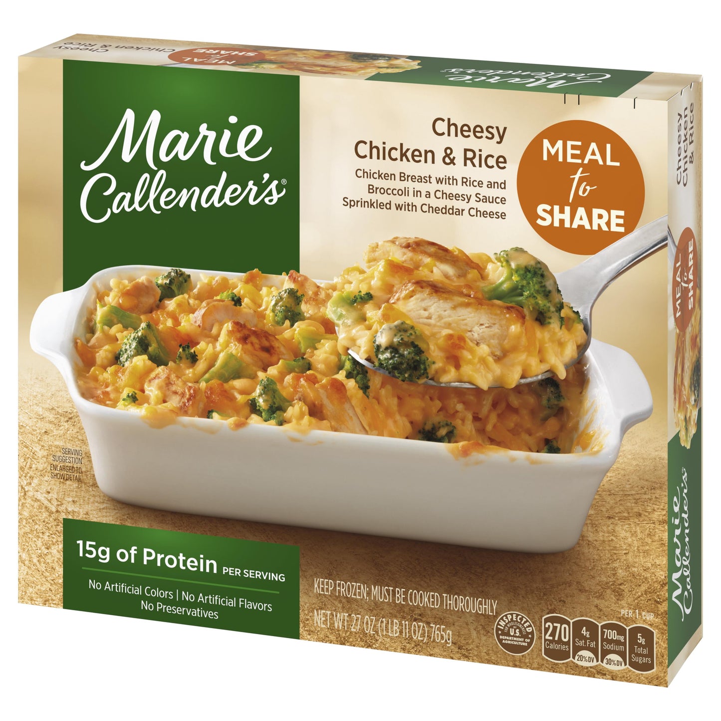 Marie Callender's Cheesy Chicken & Rice Frozen Meal, 27 oz (Frozen)