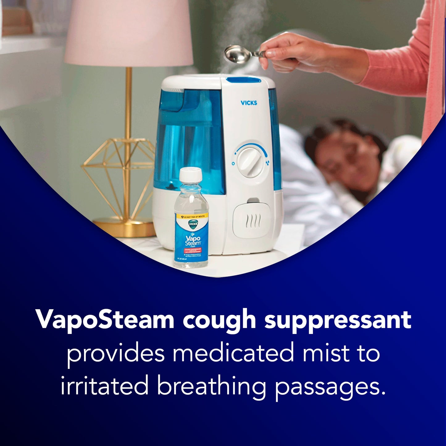 Vicks Vapo Steam Cough Suppressant, Liquid for Use in Vicks Hot Vaporizers, 8 fl oz, VIN008V1