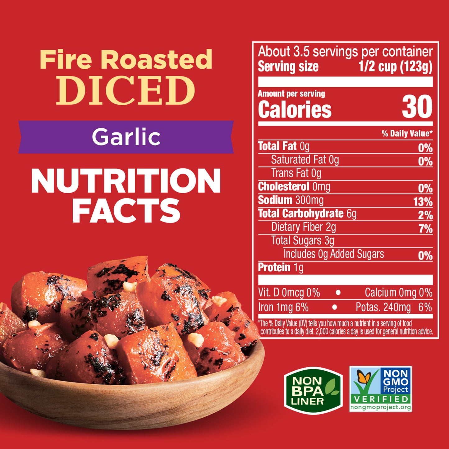 Hunt's Fire Roasted Diced Tomatoes with Garlic, 14.5 oz