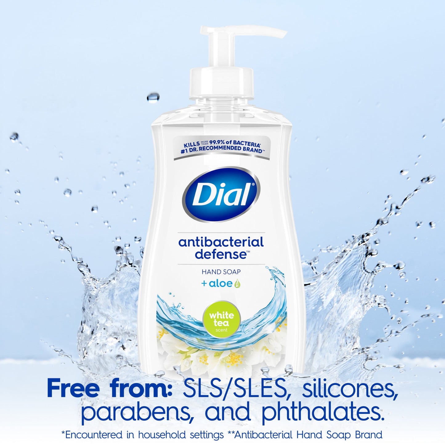 Dial Antibacterial Liquid Hand Soap, White Tea, 11 fl oz