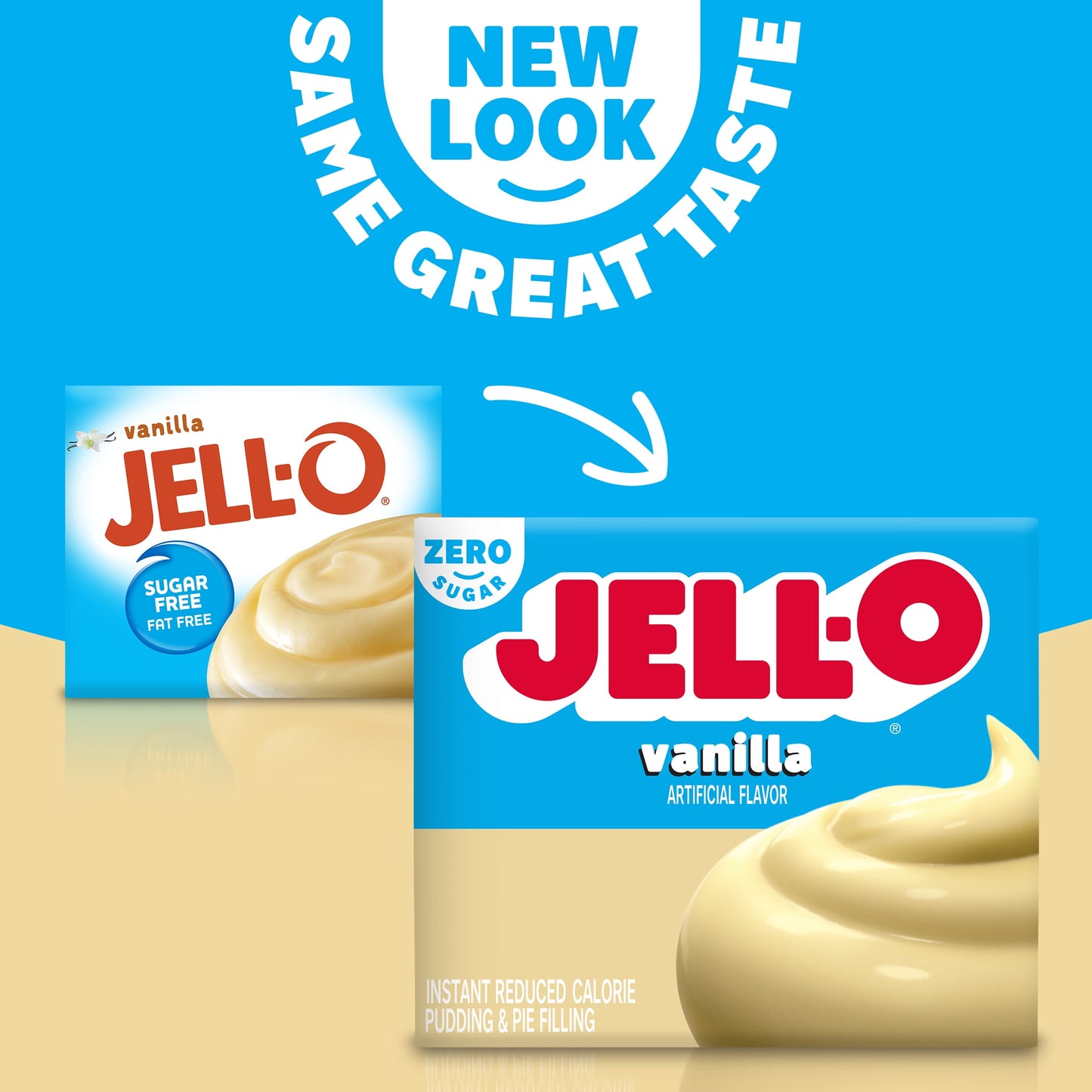 Jell-O Vanilla Artificially Flavored Zero Sugar Instant Reduced Calorie Pudding & Pie Filling Mix, 1 oz. Box