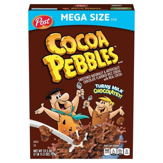 Post Cocoa PEBBLES Cereal, 27.5 OZ Box