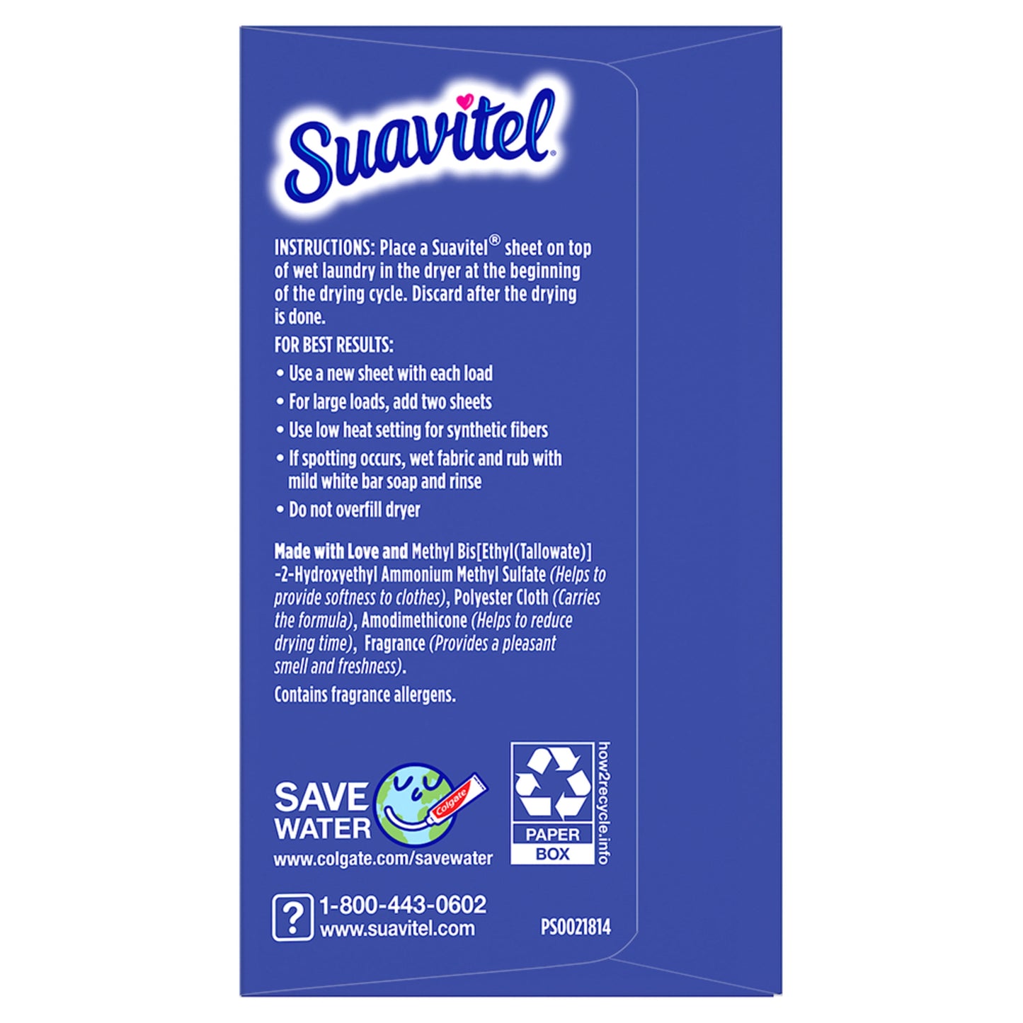 Suavitel Complete Fabric Softener Dryer Sheets, Lavender, 70ct