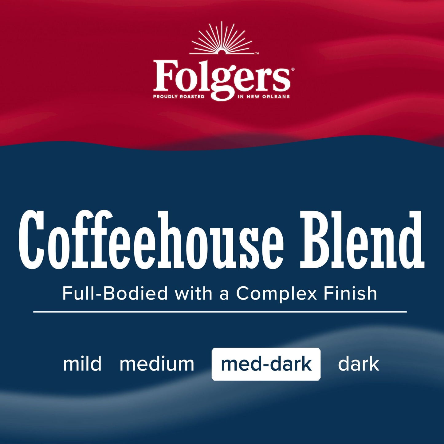 Folgers Coffeehouse Blend Ground Coffee, Medium-Dark Roast, 22.6-Ounce