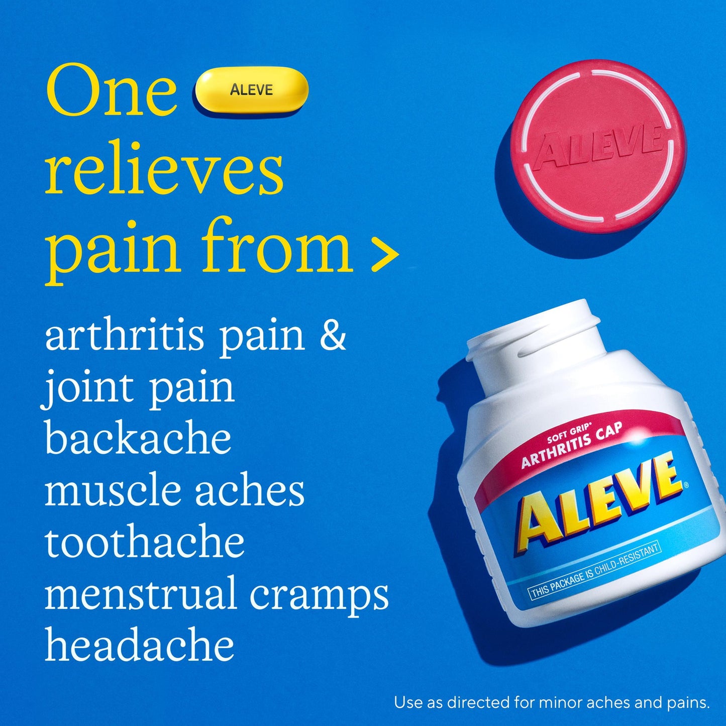 Aleve Caplets Soft Grip Arthritis Cap Naproxen Sodium Pain Reliever, 24 Count