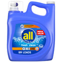 all Liquid Laundry Detergent, Fresh Clean Oxi plus Odor Lifter, 195 fl oz, 109 Loads