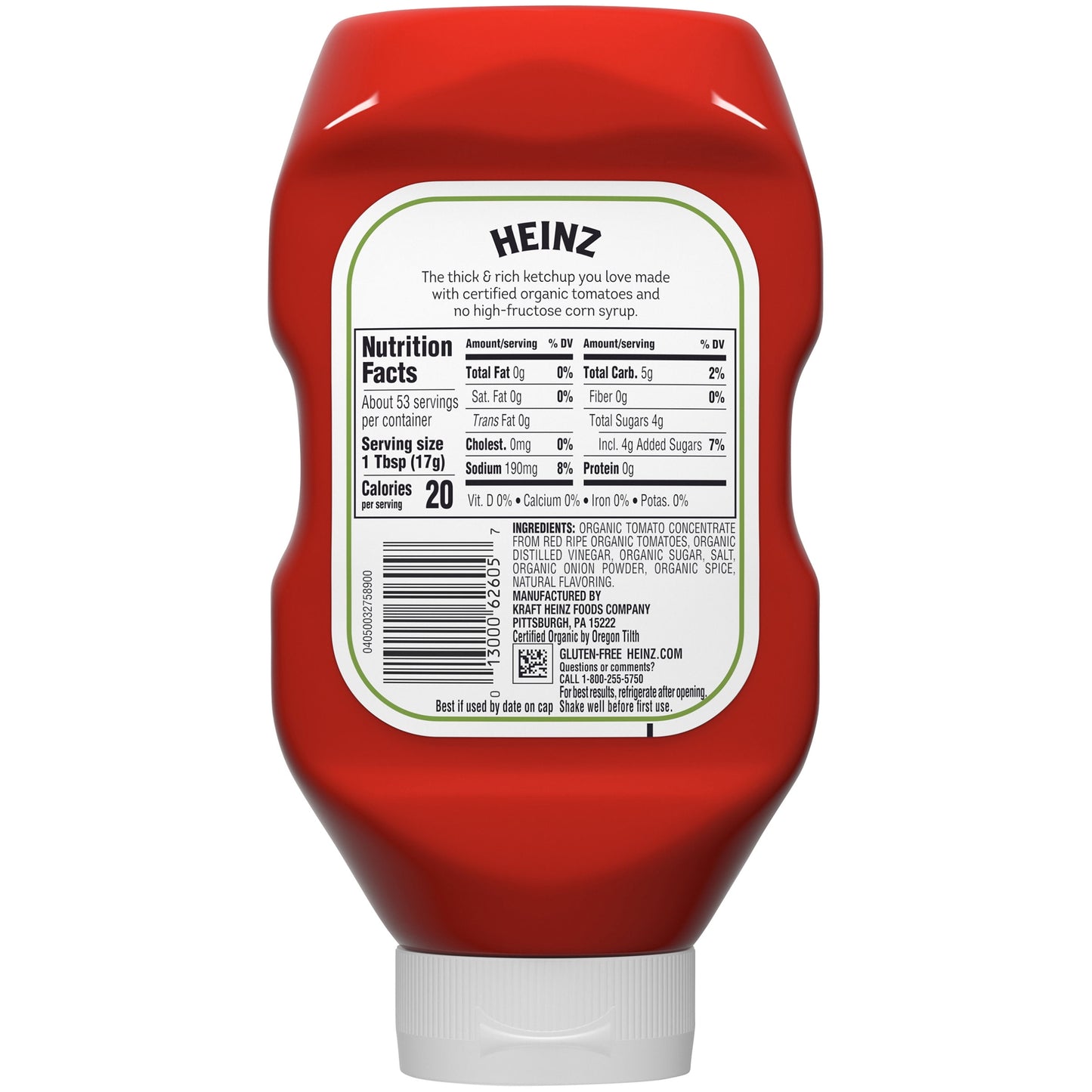 Heinz Organic Tomato Ketchup, 32 oz Bottle