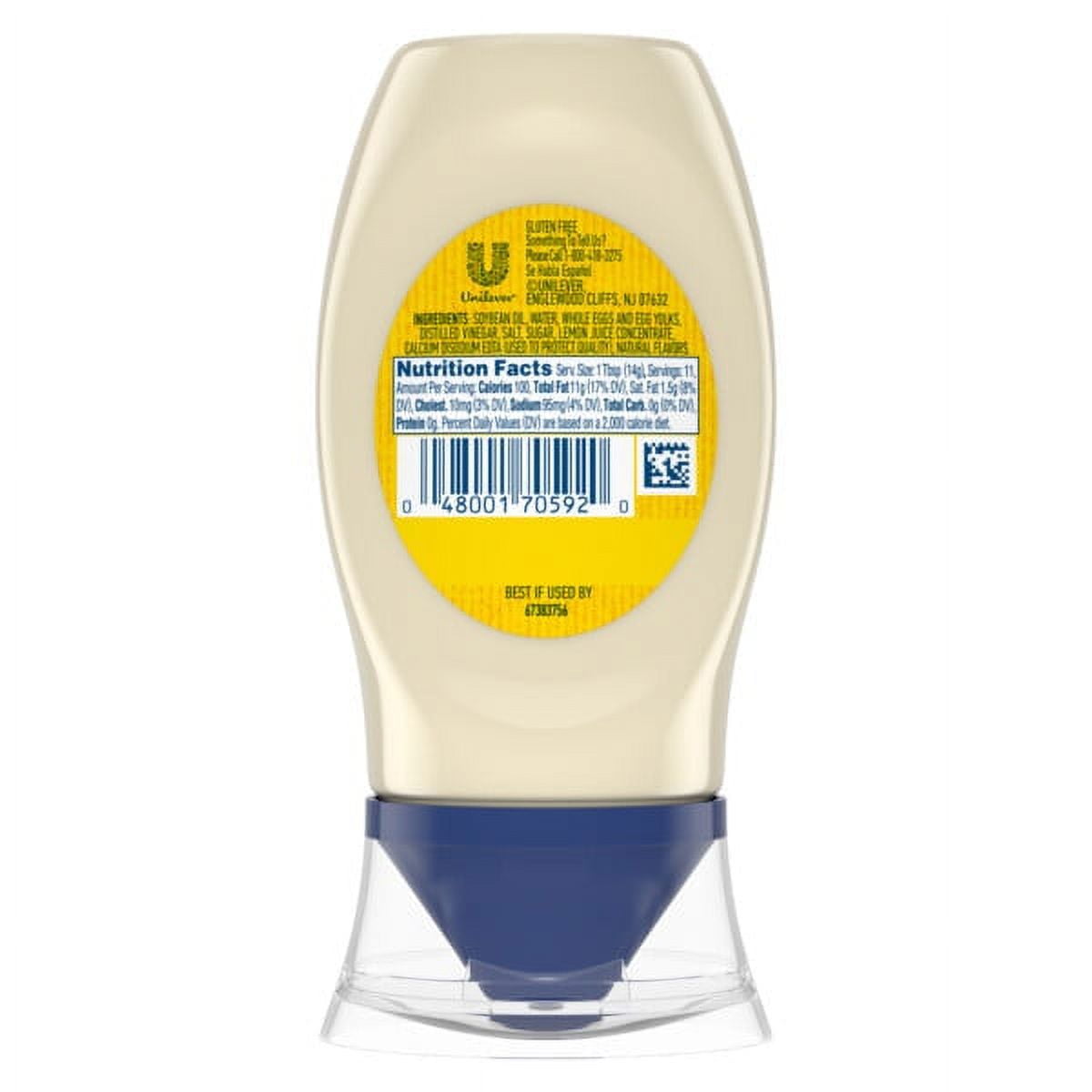 Hellmann's Made with Cage Free Eggs Real Mayonnaise, 5.5 fl oz Bottle