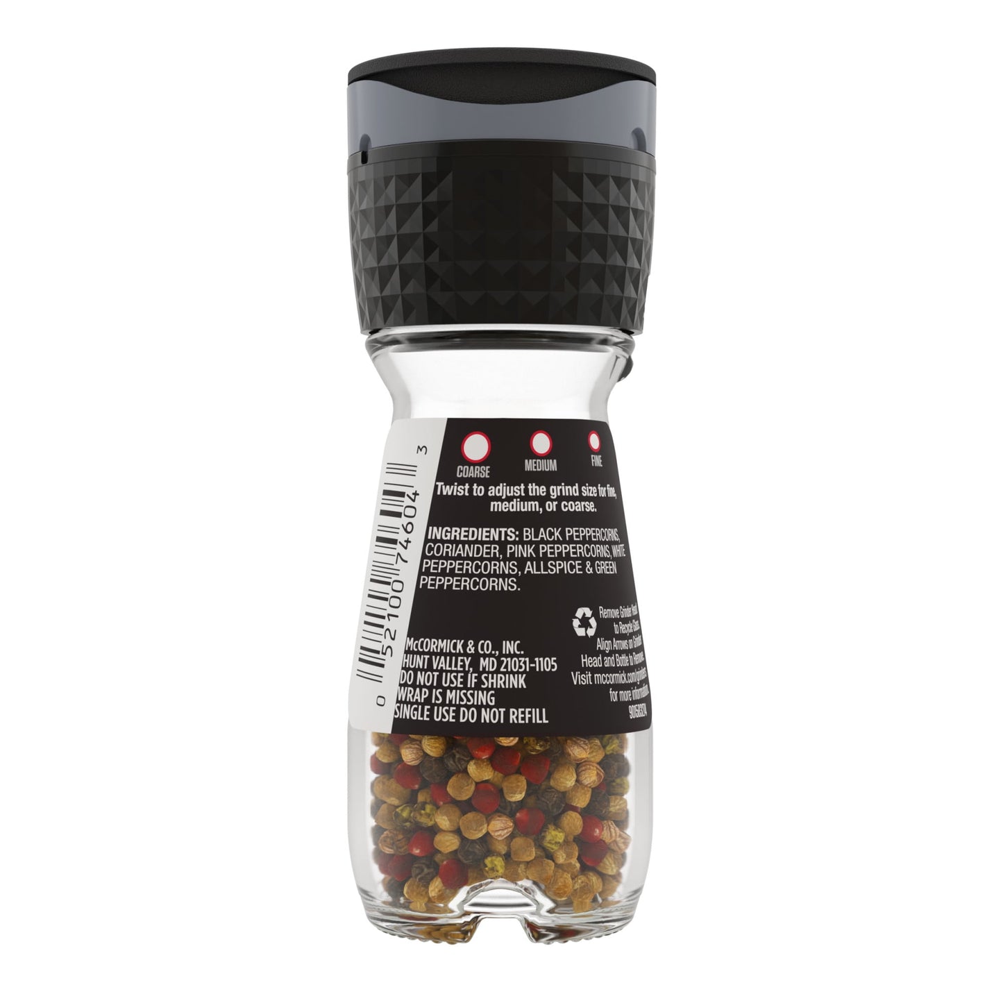 McCormick Peppercorn Medley Grinder, 0.85 oz Pepper & Peppercorns