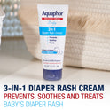 Aquaphor Baby Diaper Rash Cream, 3-in-1 Diaper Rash Relief, 3.5 Oz Tube