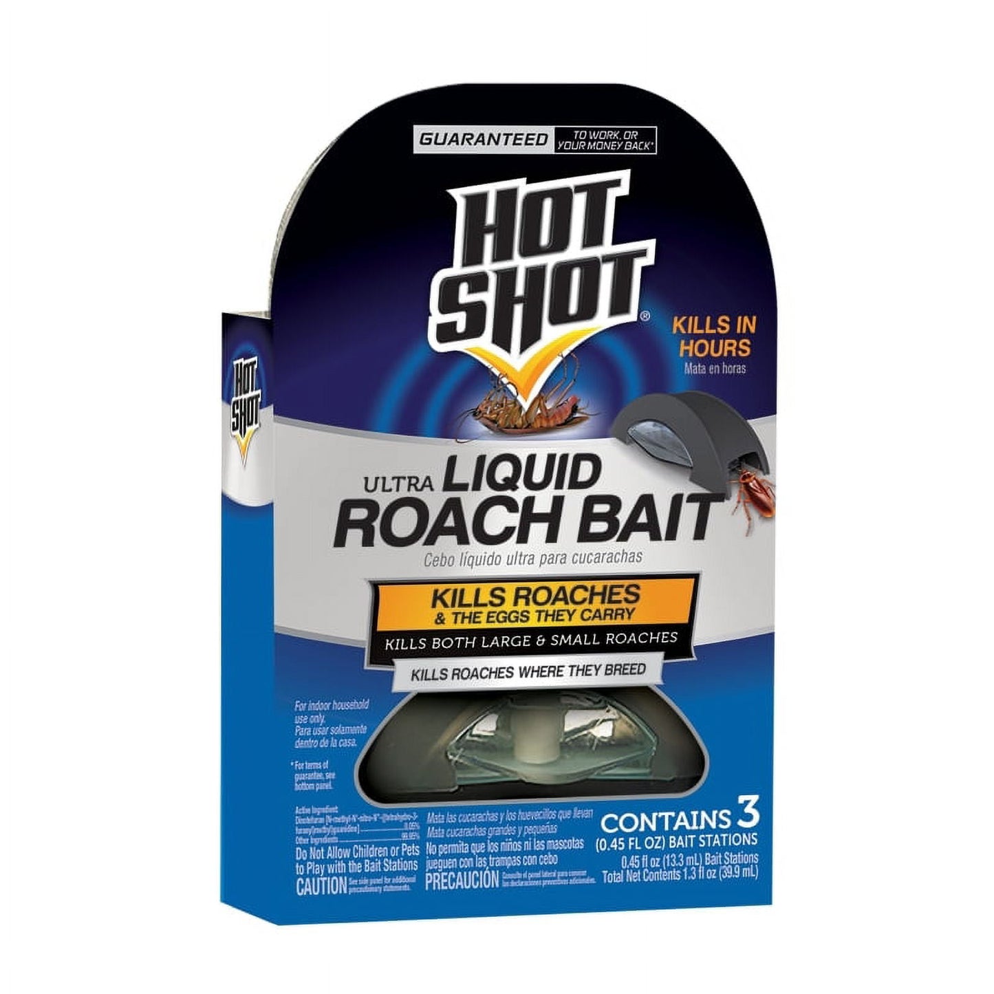 Hot Shot Ultra Liquid Roach Bait, 3 Count, Kills Roaches and Their Eggs