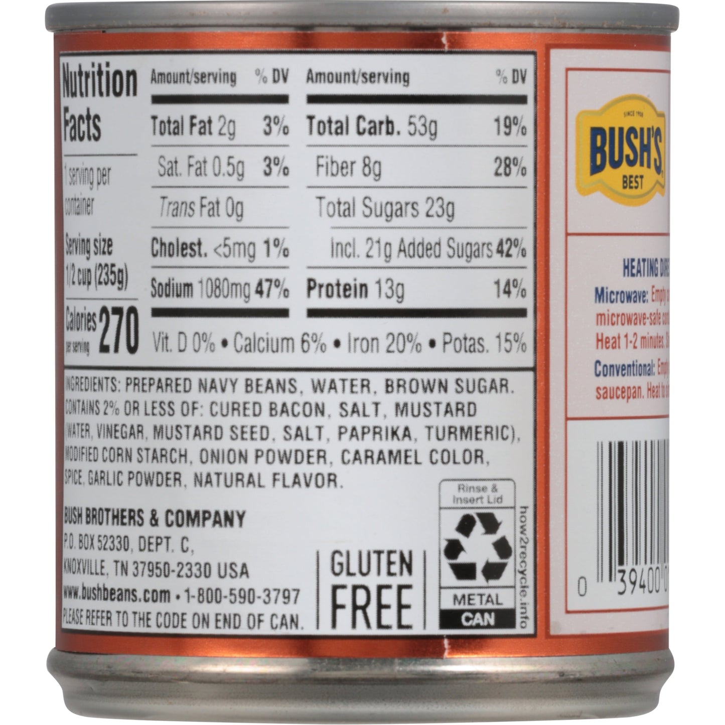 Bush's Original Baked Beans, Canned Beans, 8.3 oz Can